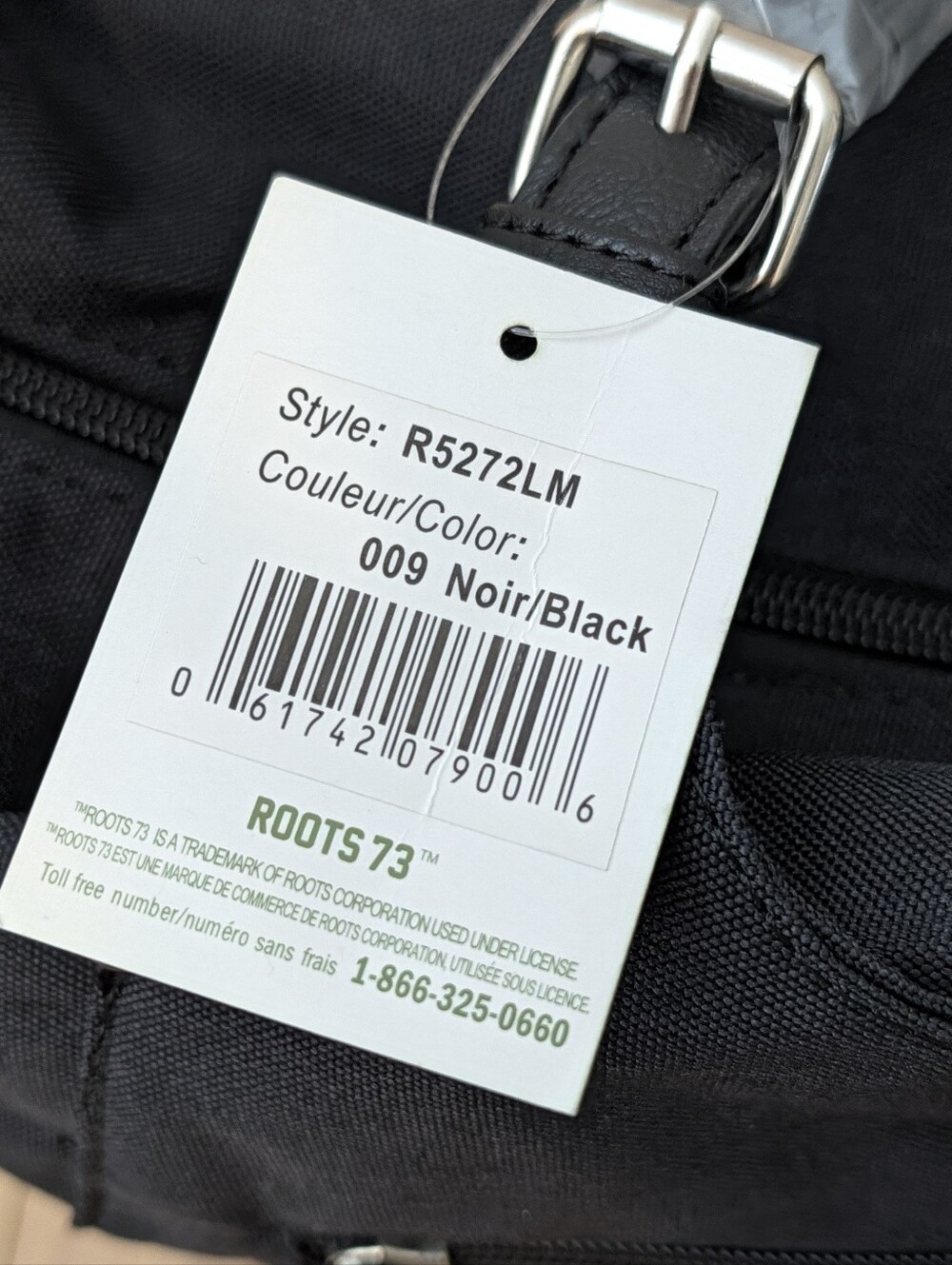 Roots Black Tote NWT - Picture 8 of 9